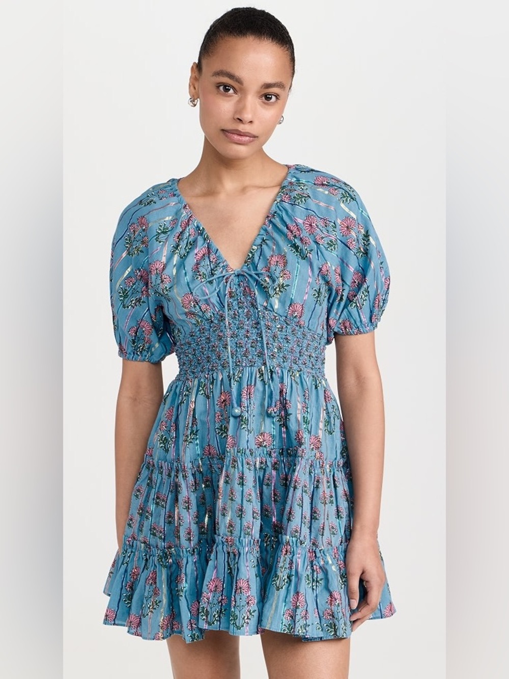 SAYLOR Greyson Blue Floral Mini Dress